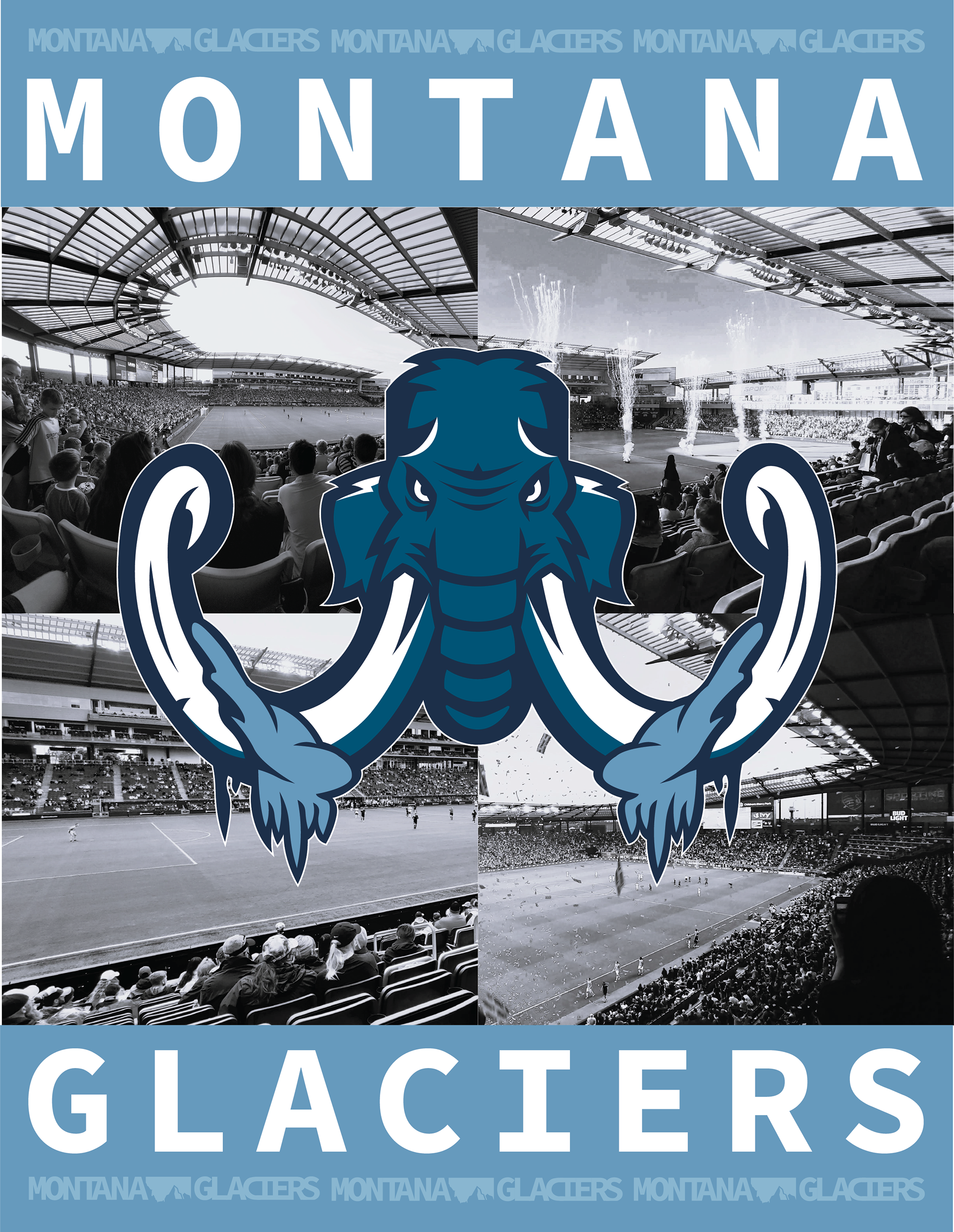 Senior Thesis Project: Fictional MLS Team "Montana Glaciers" Poster