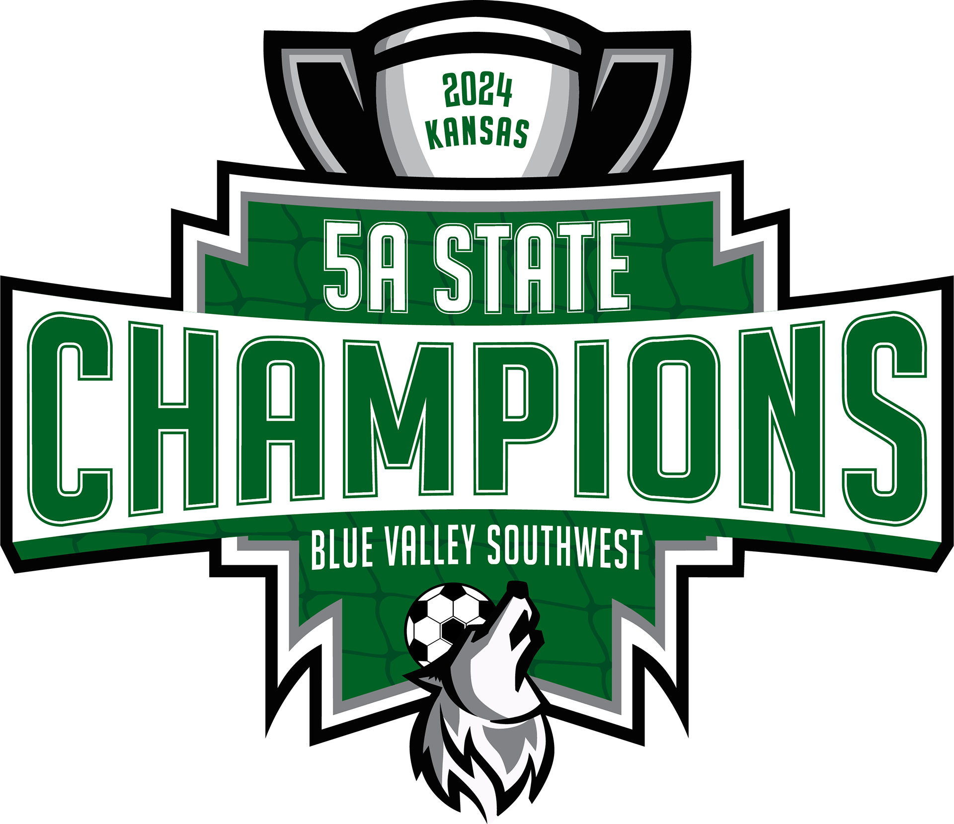 Soccer State Champions Logo Blue Valley Southwest HS