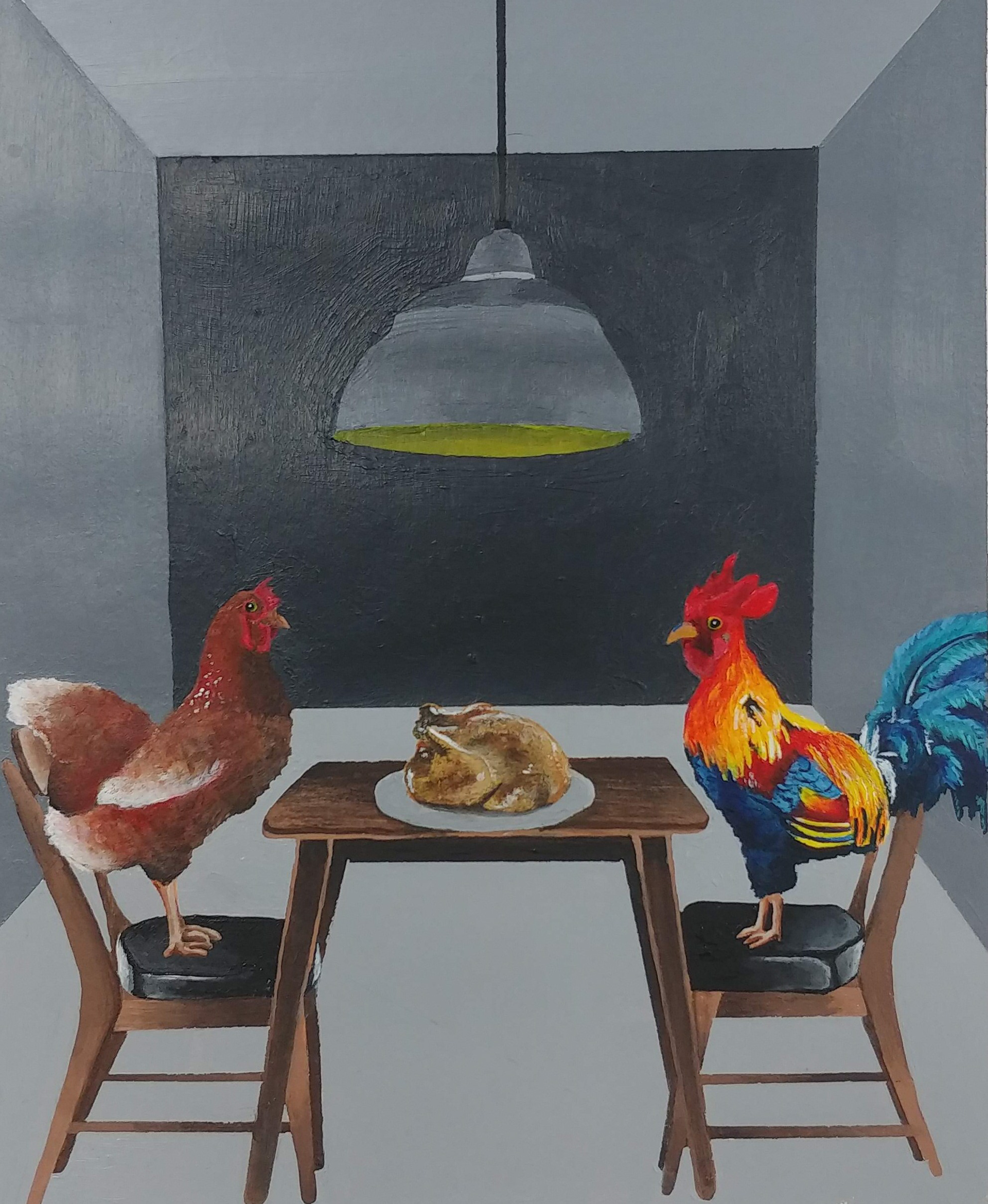 Surreal "Animals in Places They Don't Belong" painting series (Acrylic)