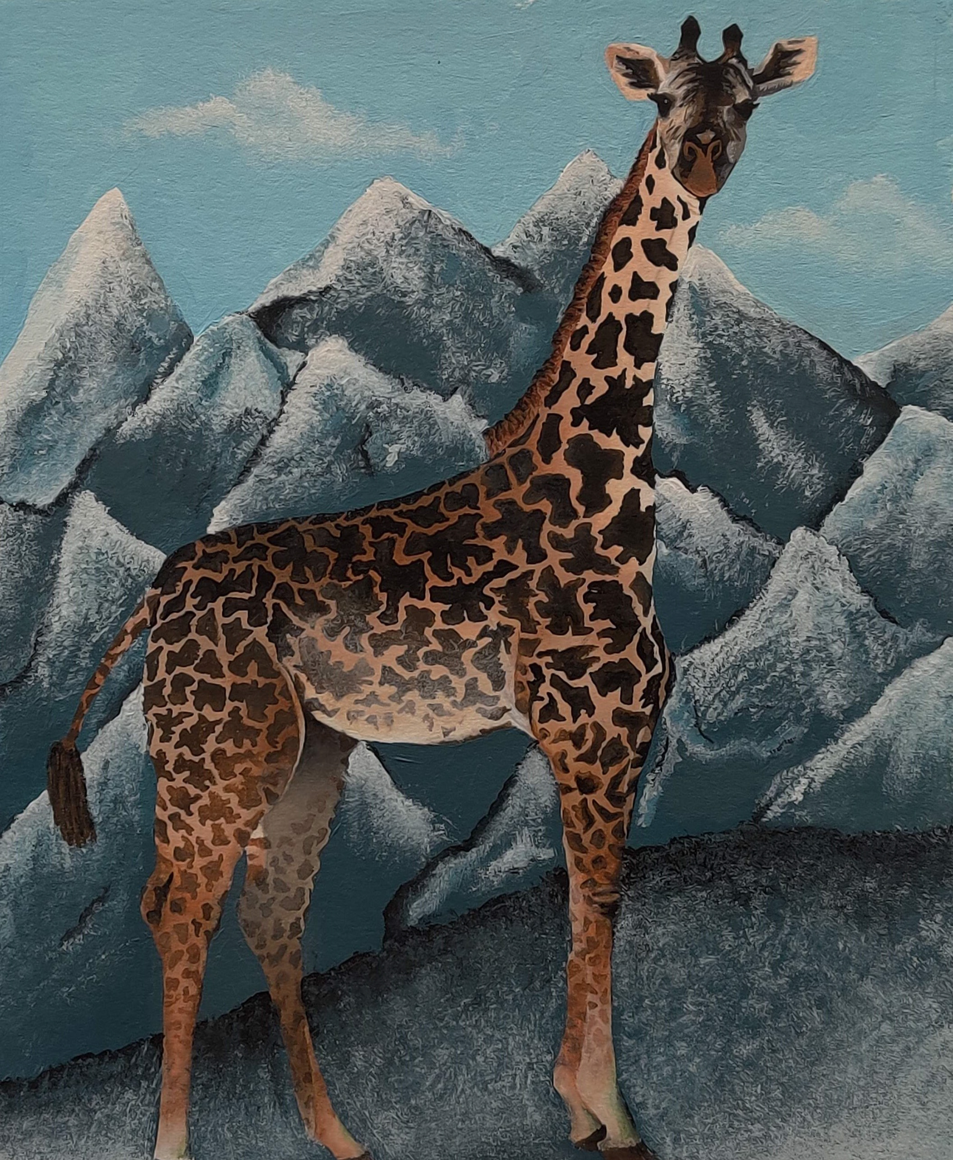 Surreal "Animals in Places They Don't Belong" painting series (Acrylic)