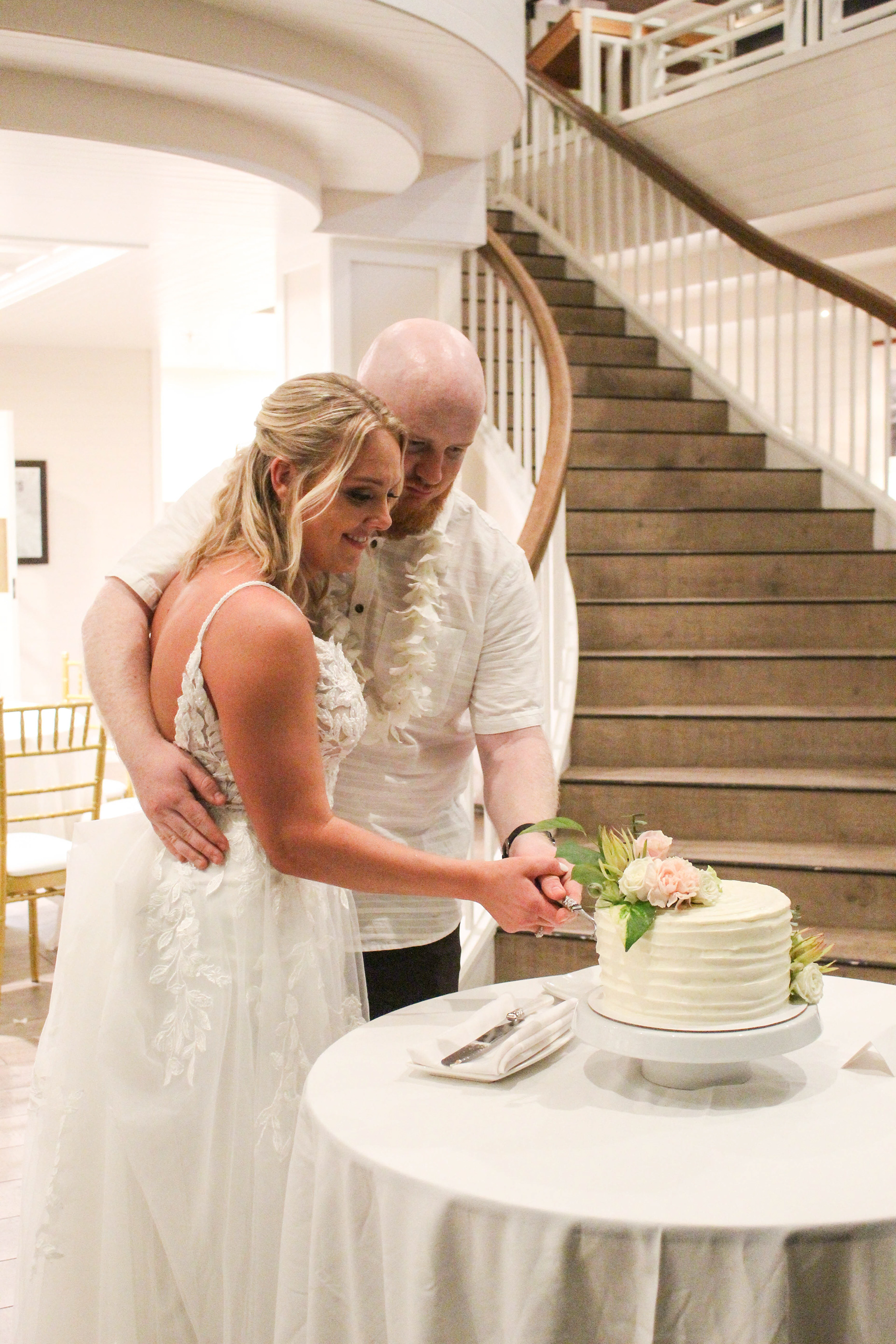 Wedding Reception Cutting the Cake (Hawaii)