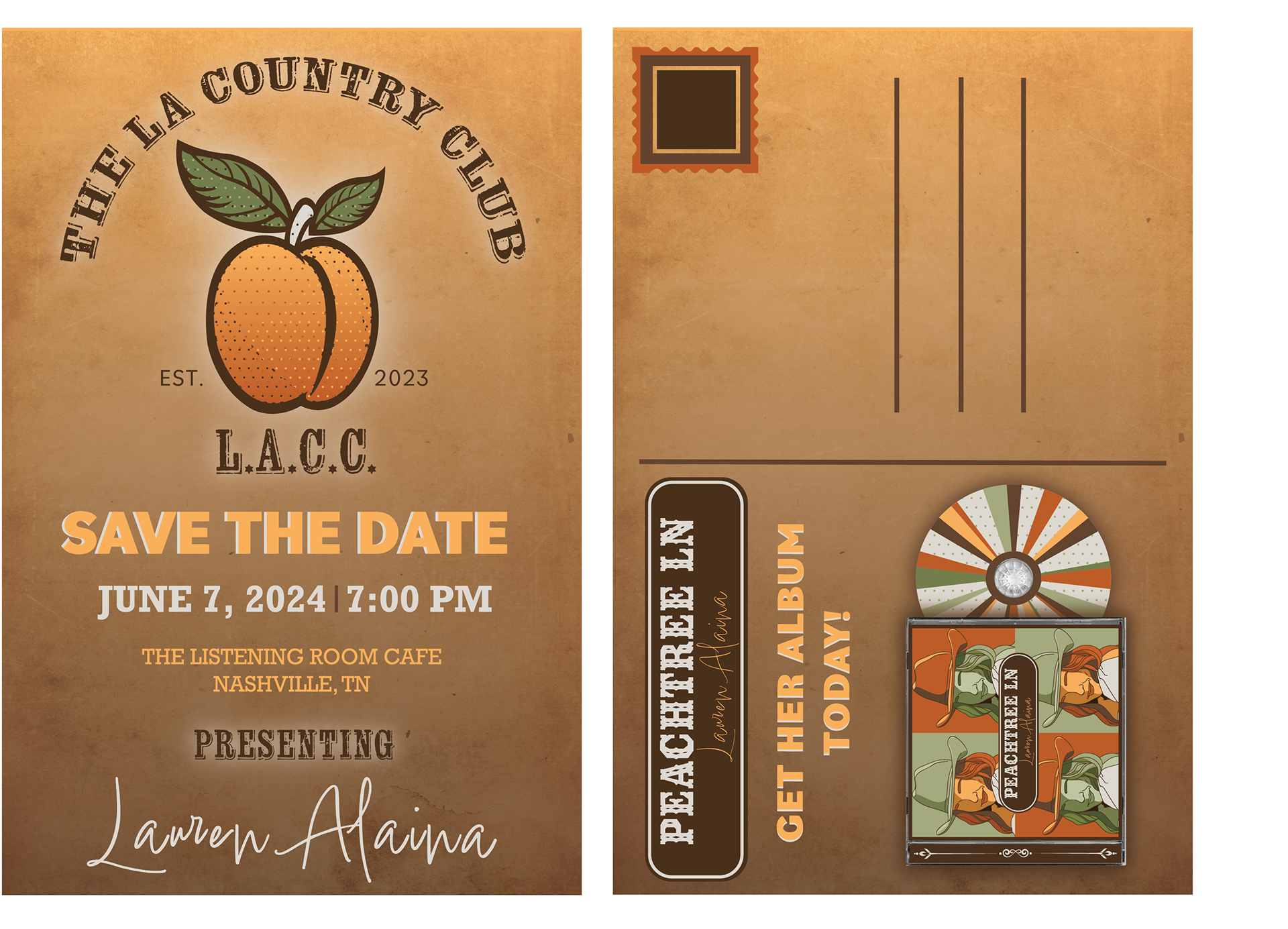Event and CD Release Postcard