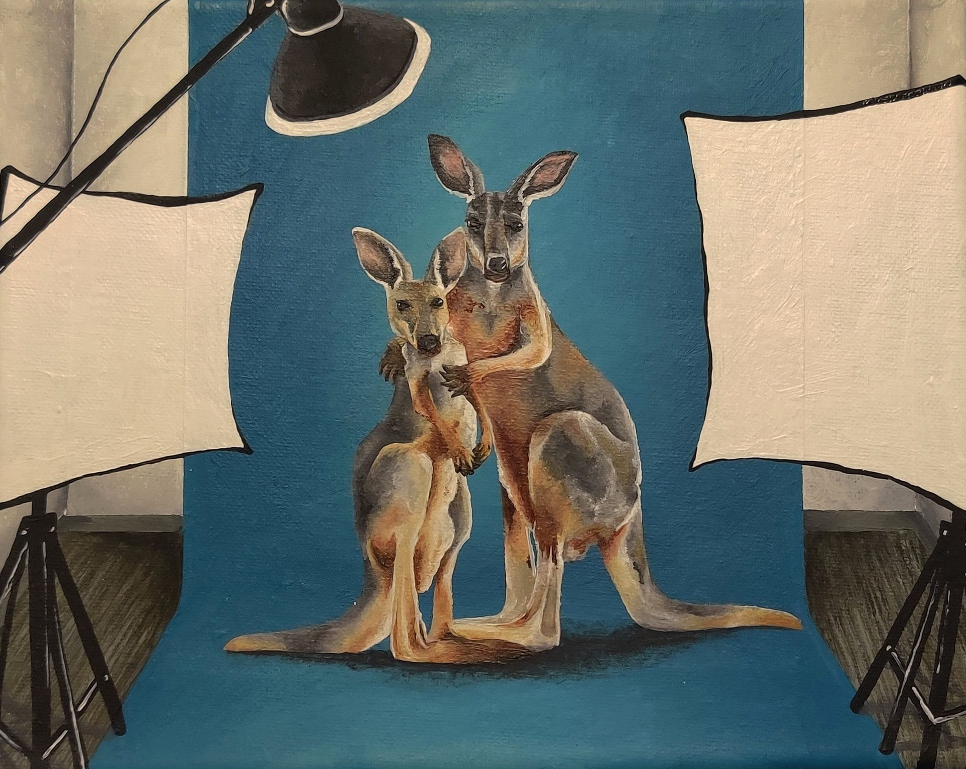 Surreal "Animals in Places They Don't Belong" painting series (Acrylic)