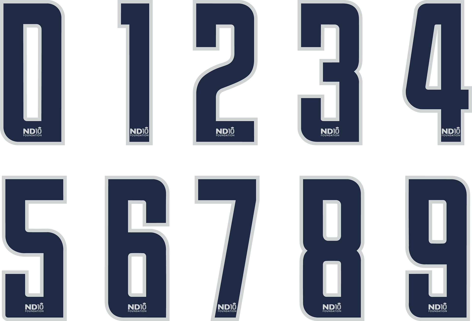 Custom uniform numbers for youth soccer club KC Fusion