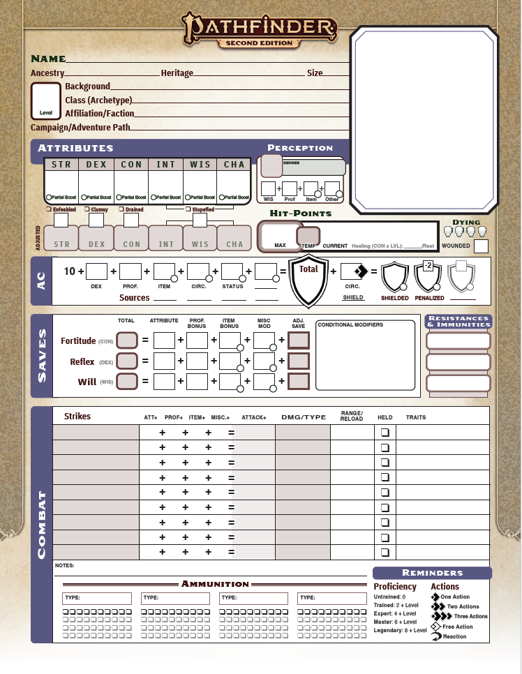 Pathfinder 2e - v.1a