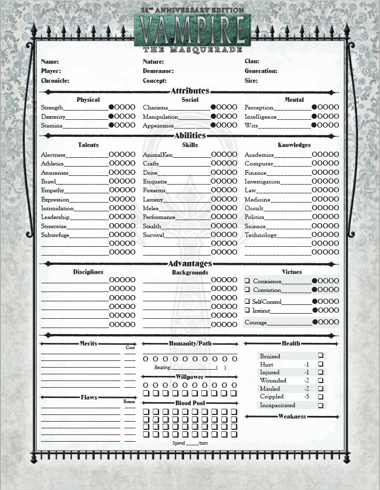 Vampire the Masquerade 4e/V20 - v.1