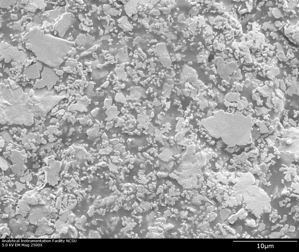 SEM, plane view, 2500x