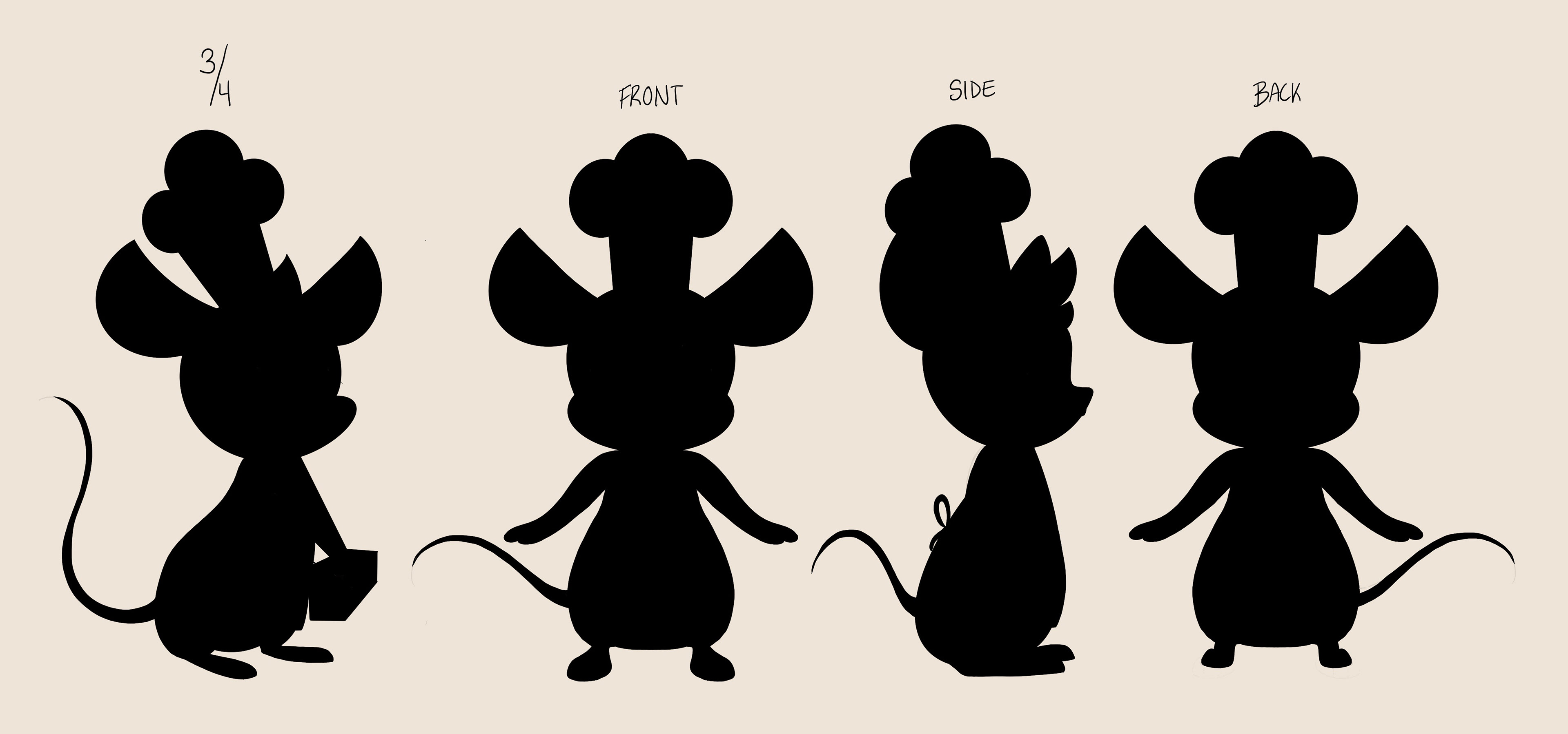 Mouse silhouettes for Tiny Baker 