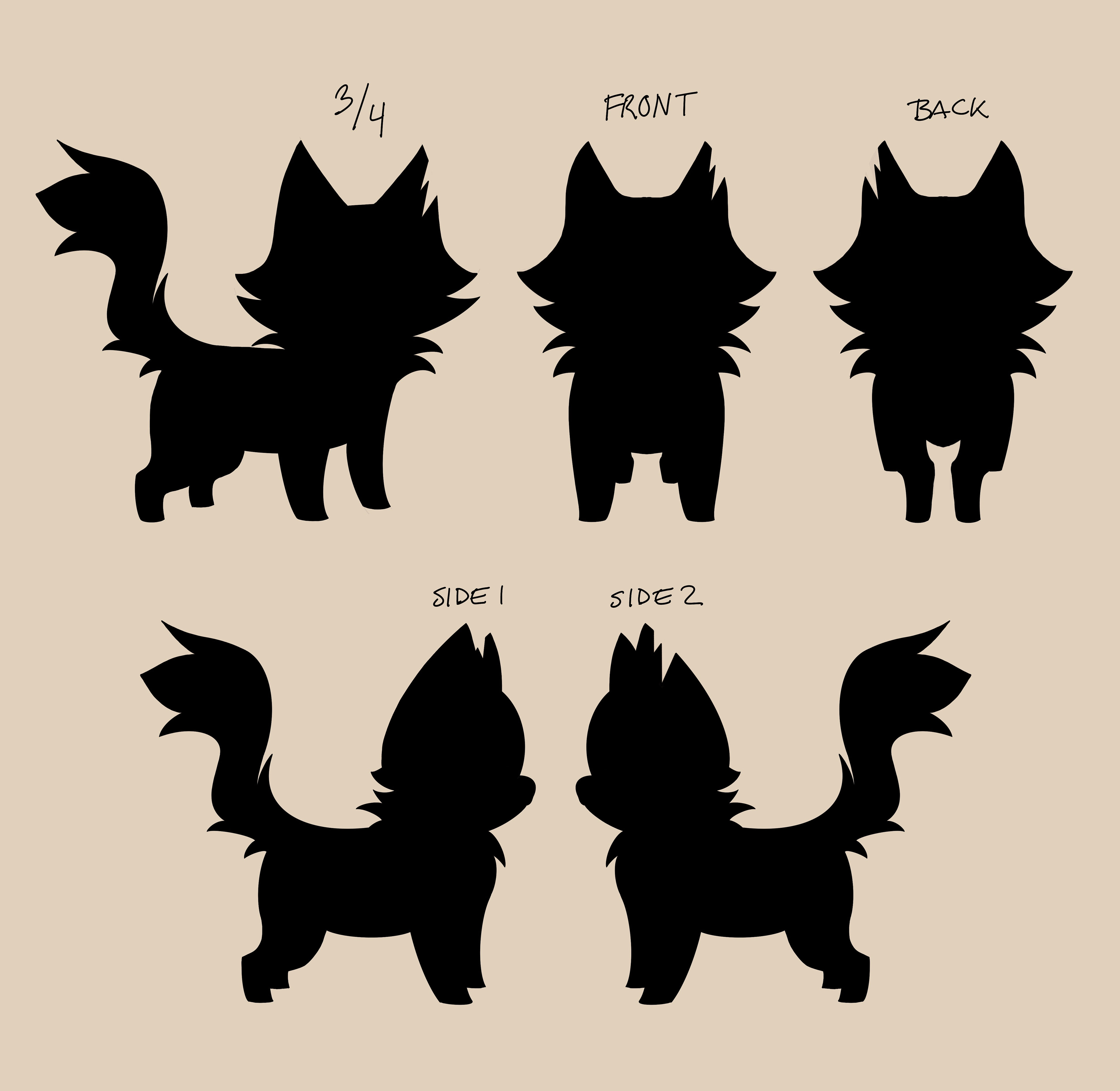 Cat silhouettes for Tiny Baker