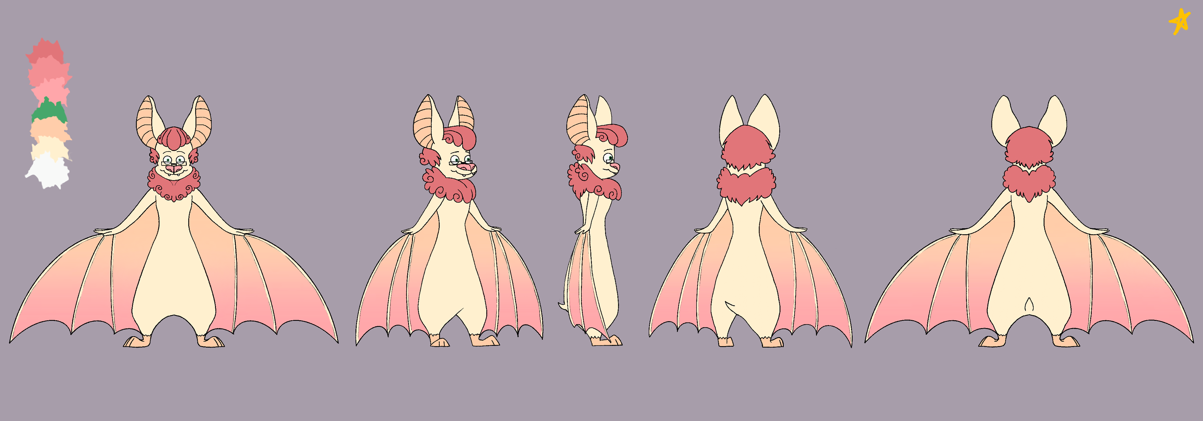 peach fruit bat