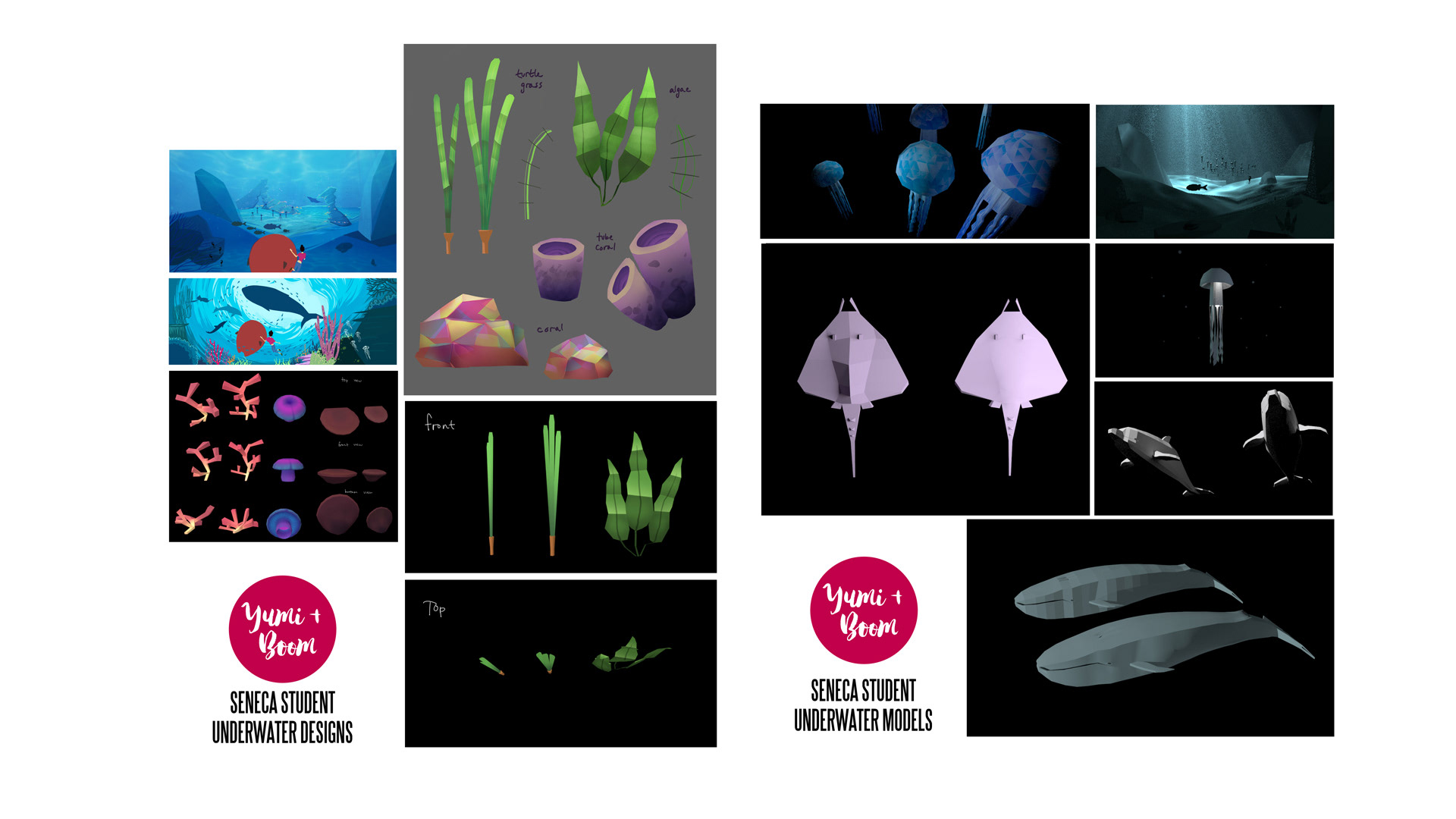 Underwater environments from Seneca students