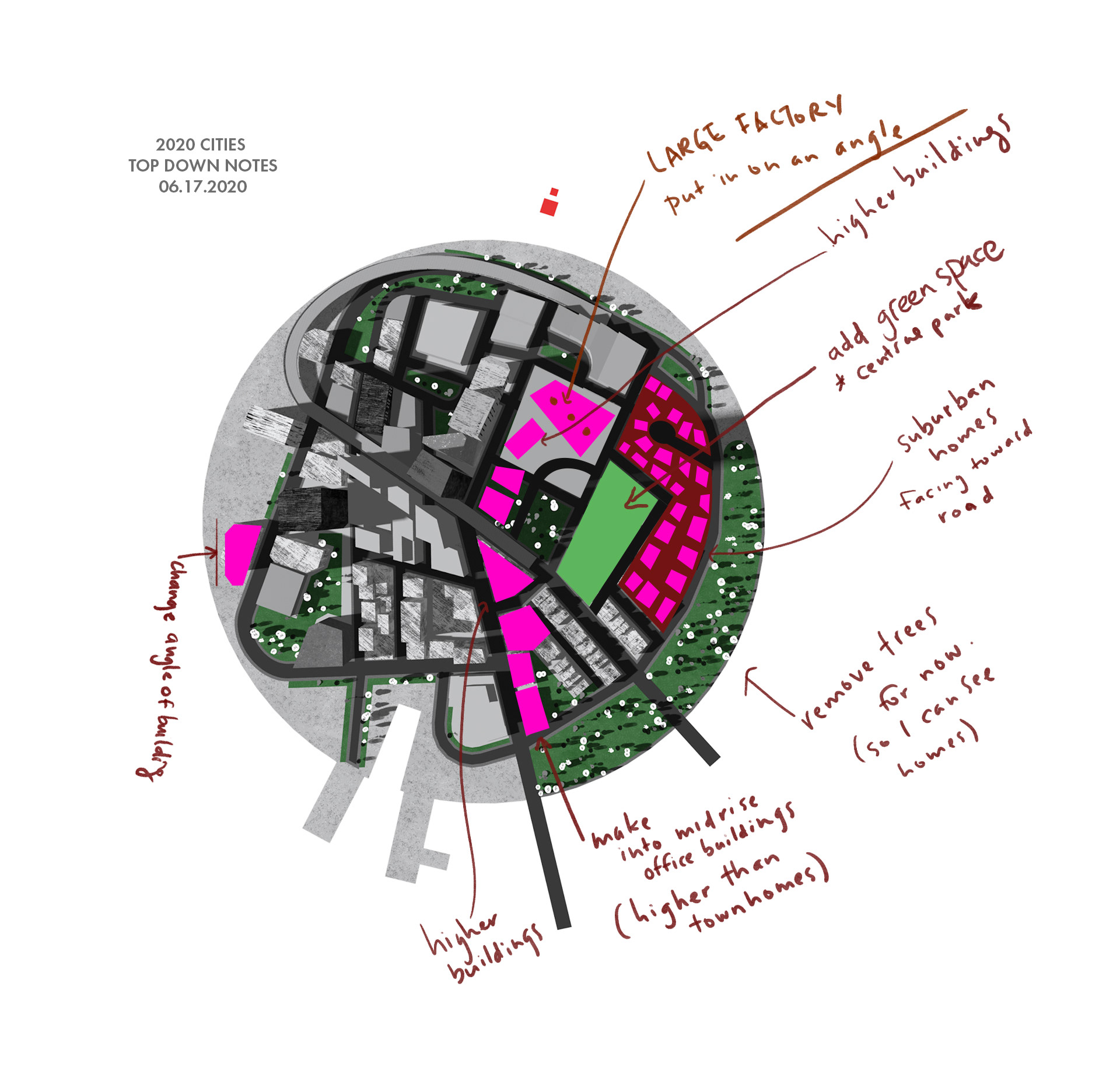 Re-working the city map.