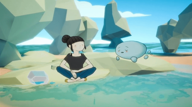 Yumi and Boom emerge relaxed, then Boom hiccups