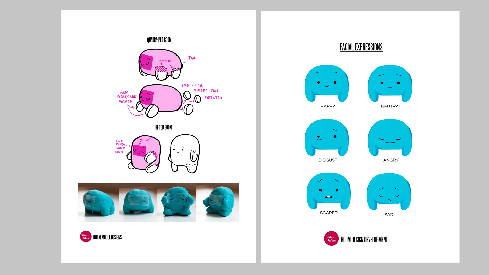 Boom 3D model design and facial expressions