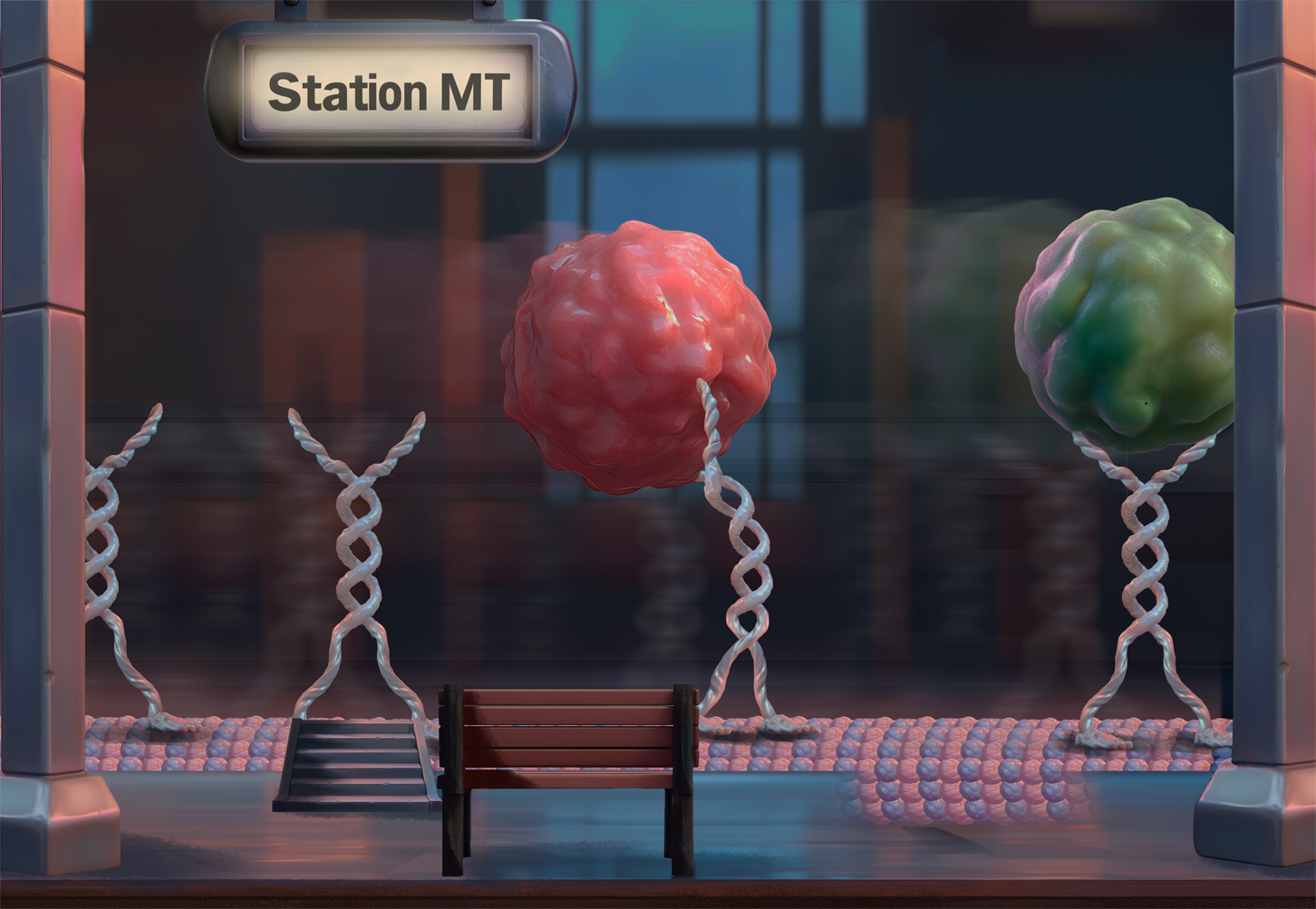 Analogy of microtubule function