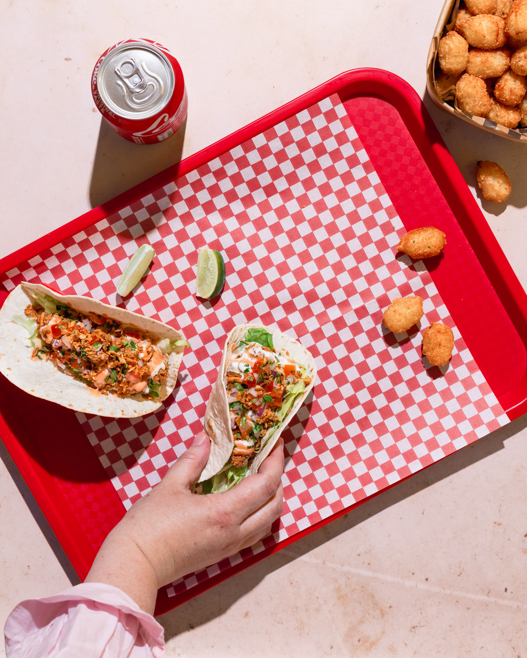 A restaurant photography image of tacos made by Federica Melania Orsini - a restaurant photographer in London