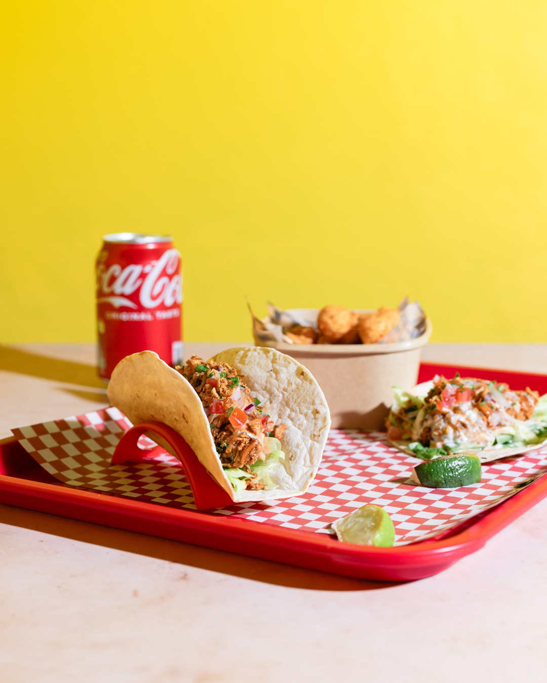 A restaurant photography of tacos made by Federica Melania Orsini - a restaurant photographer in London