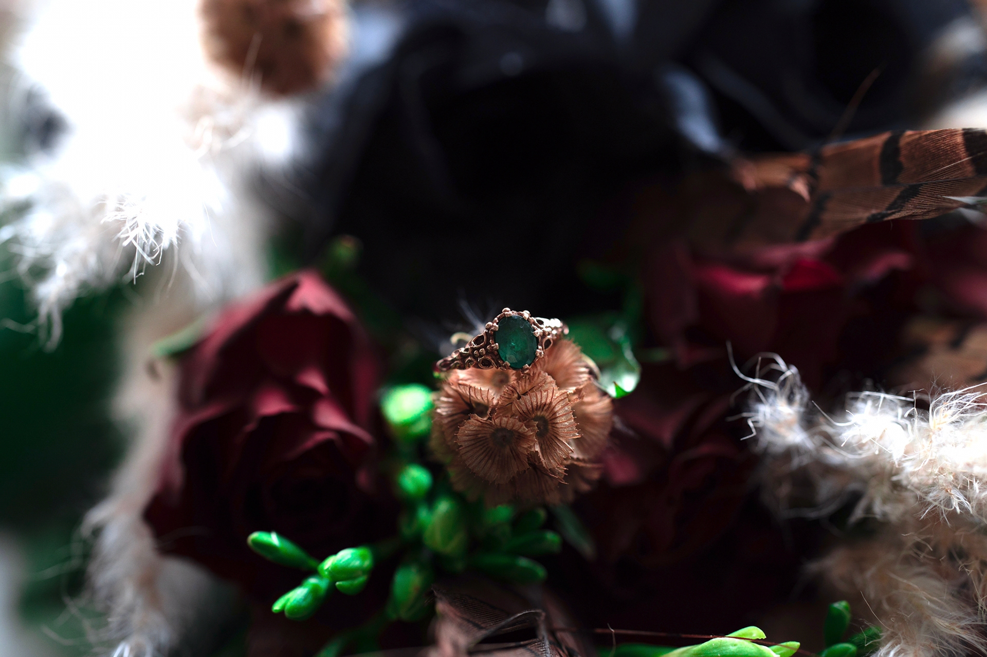 Ring on some flowers