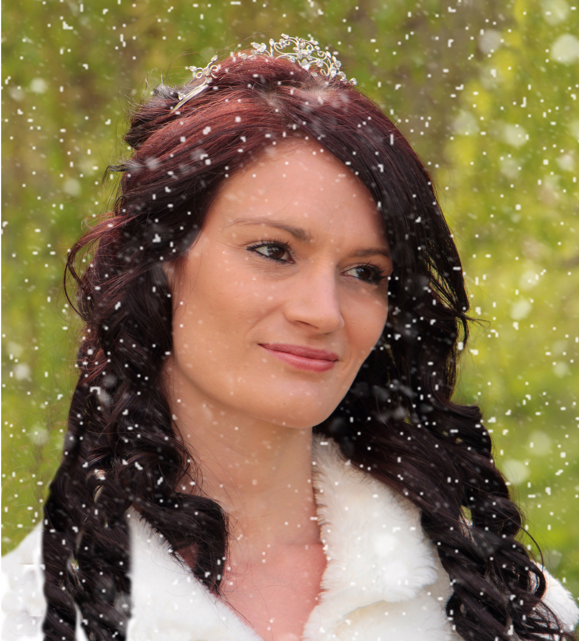 Bride in the snow