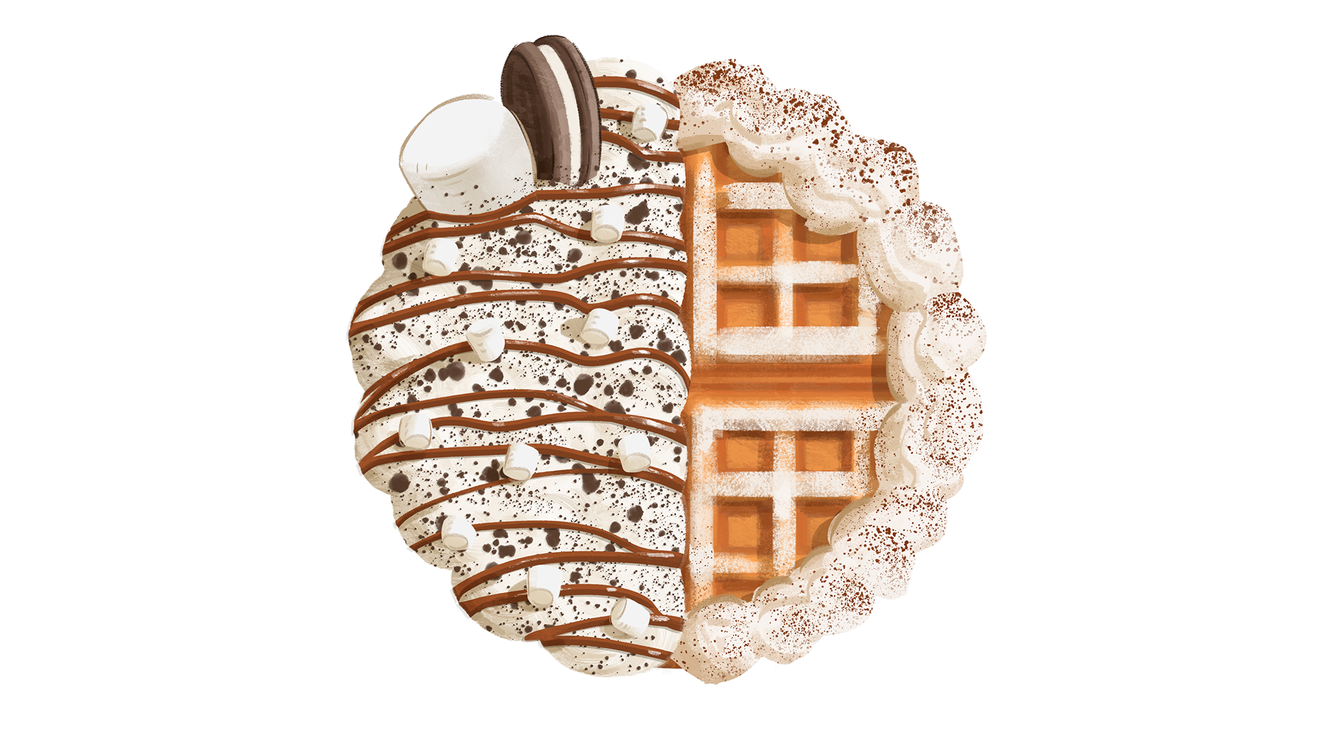 Oreo Marshmallow Waffle (Menu Item)