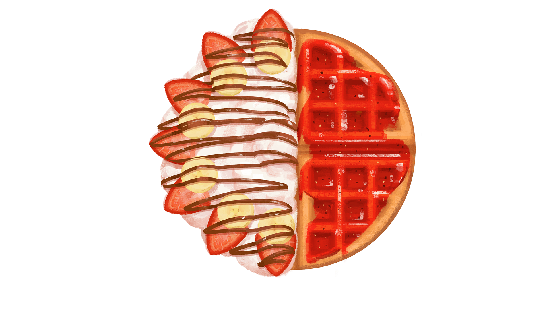 Strawberry Nutella Waffle (Menu Item)