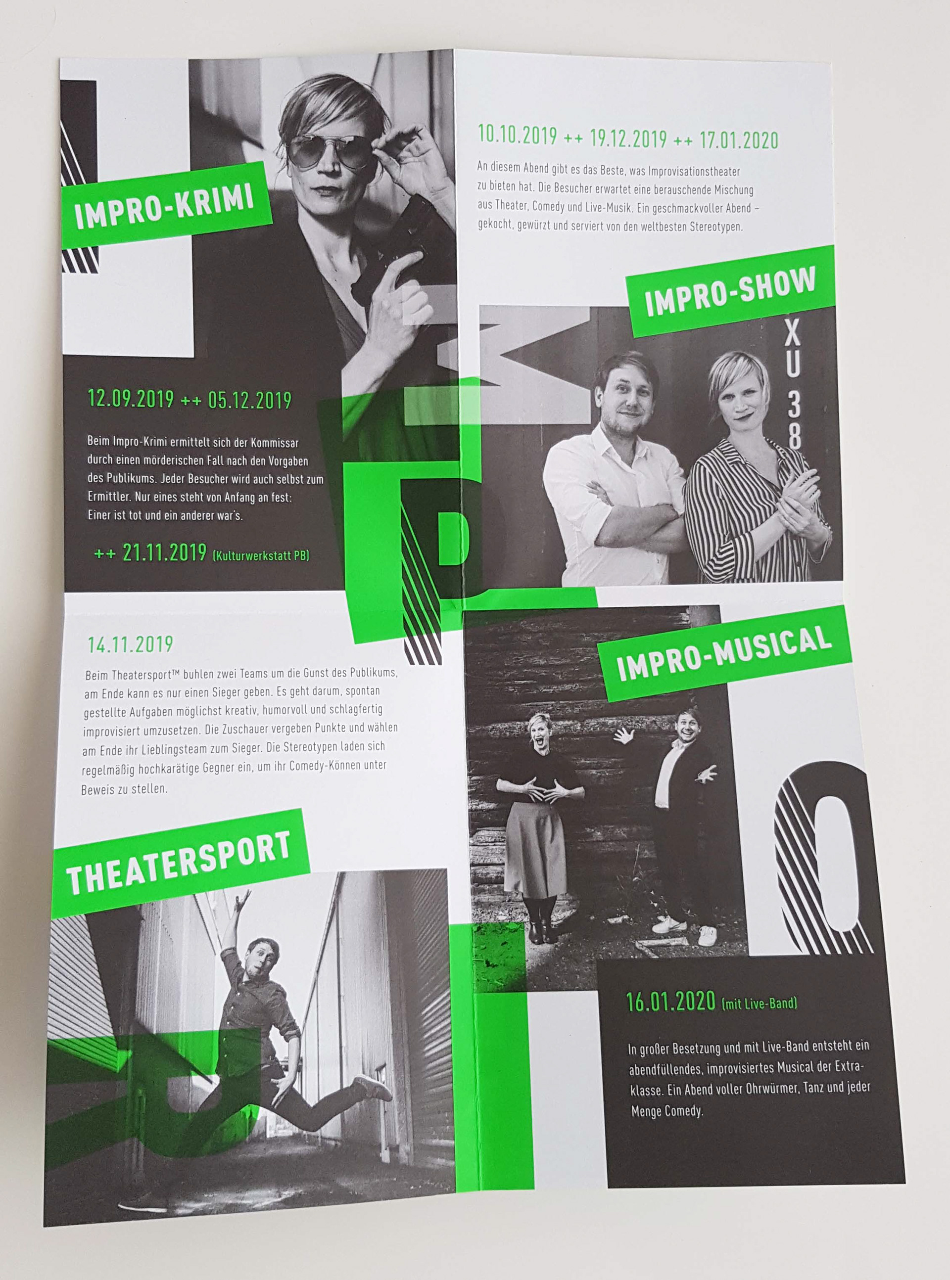 Innenseite Spielzeitplan 2019 – Die Stereotypen