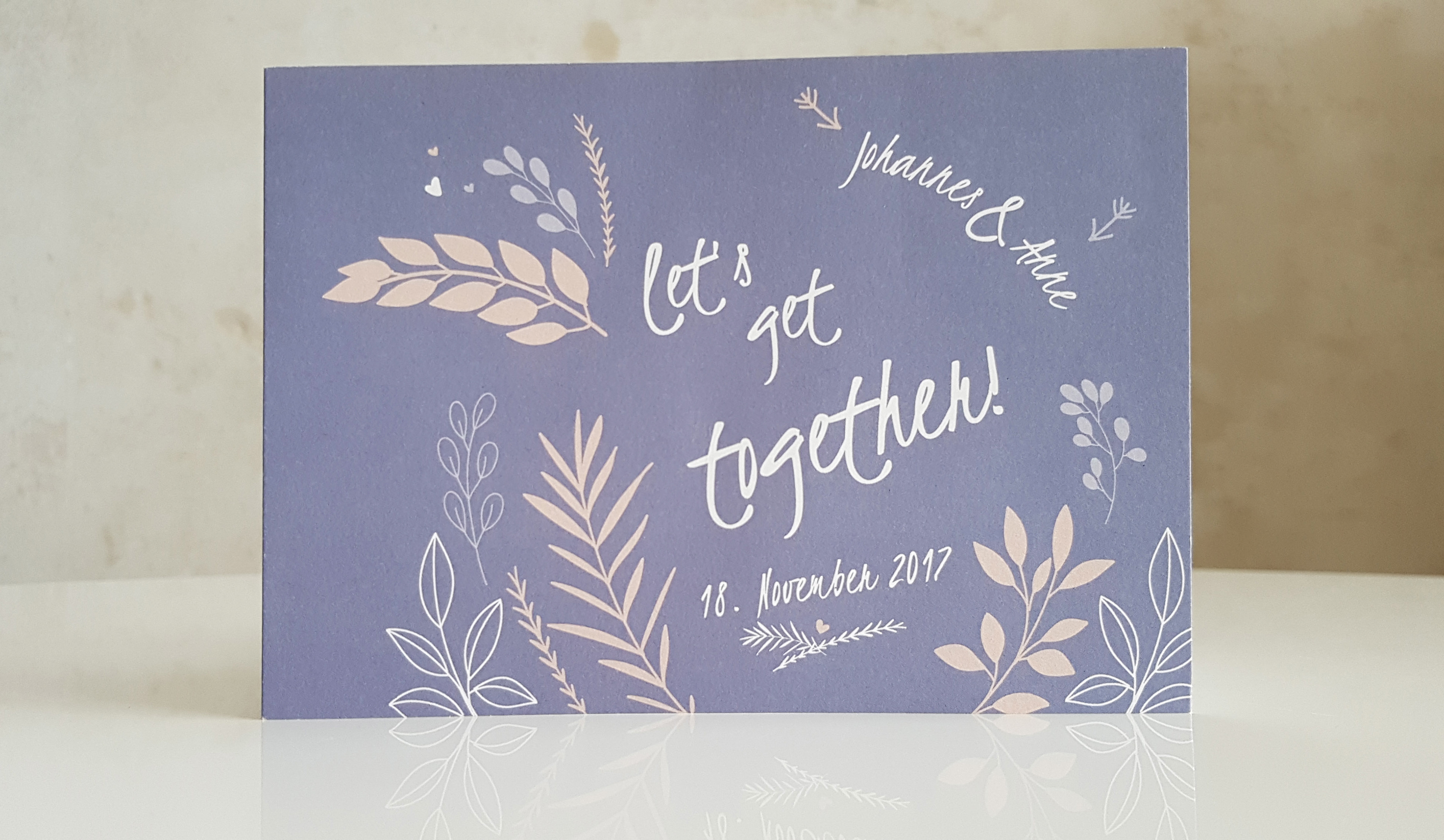 Titel Einladungskarte zur Hochzeit, DIN A6, querformat