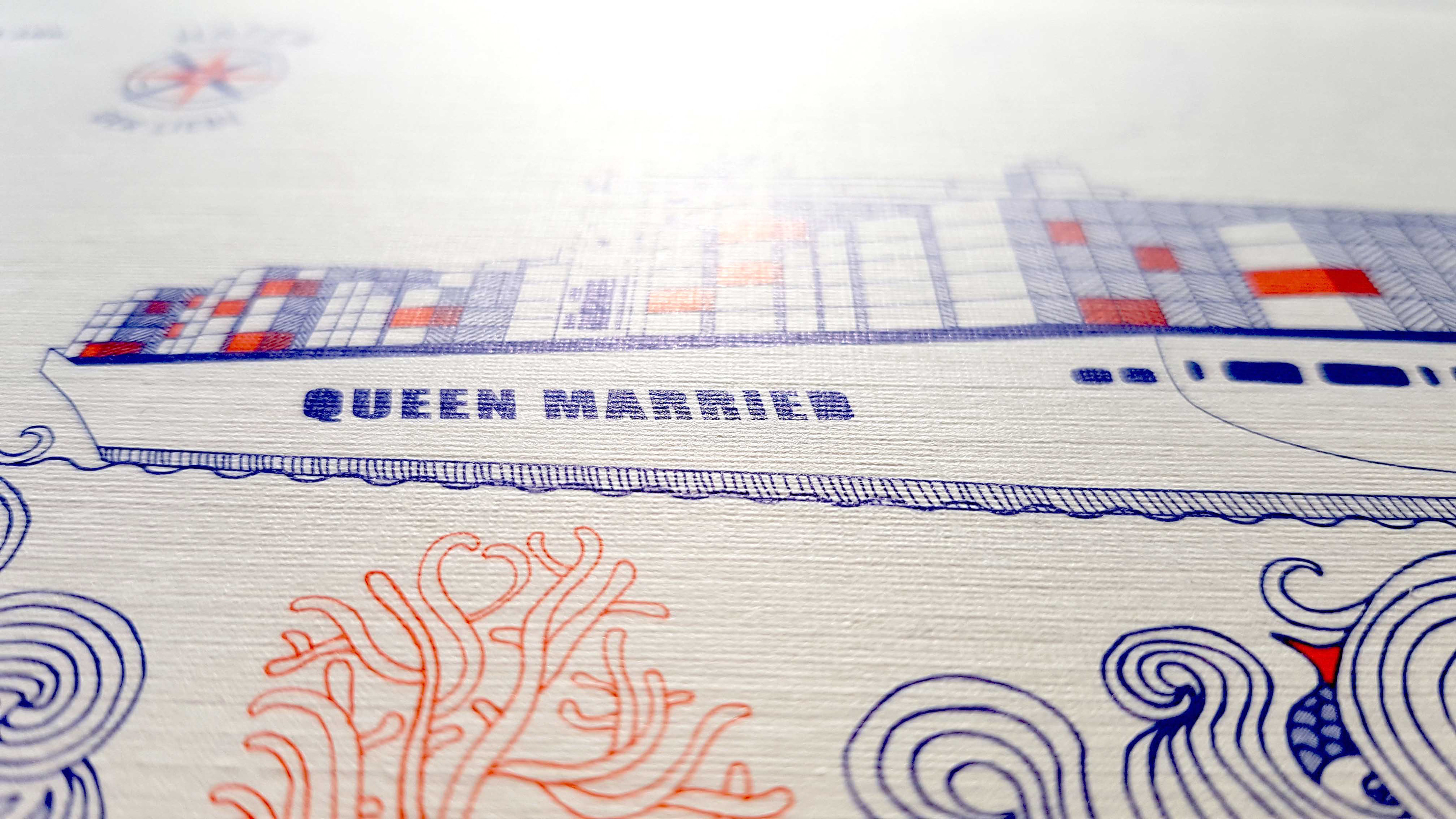Detail Illustration Einladung Hochzeit