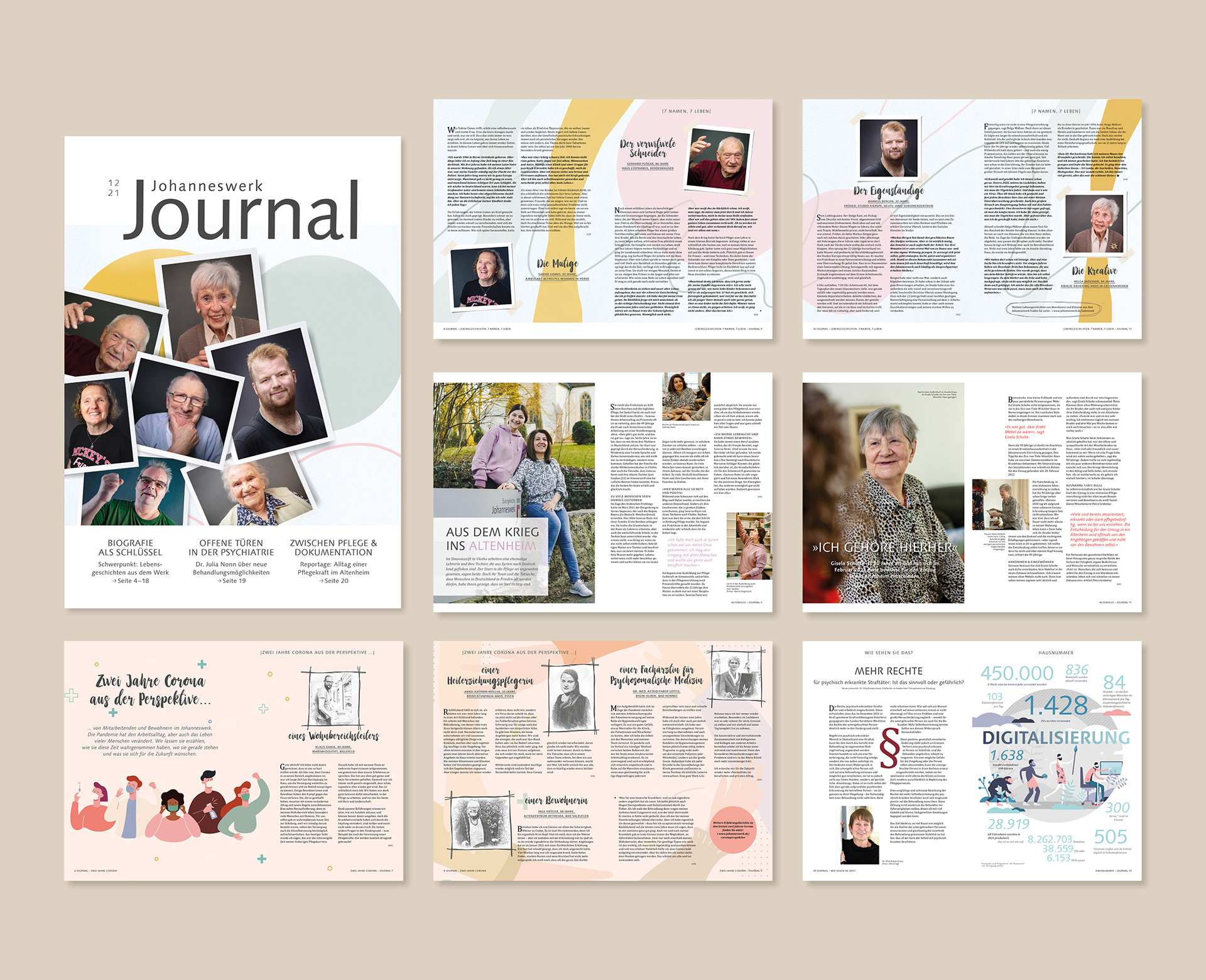exemplarische Innenseiten Johanneswerk Journal