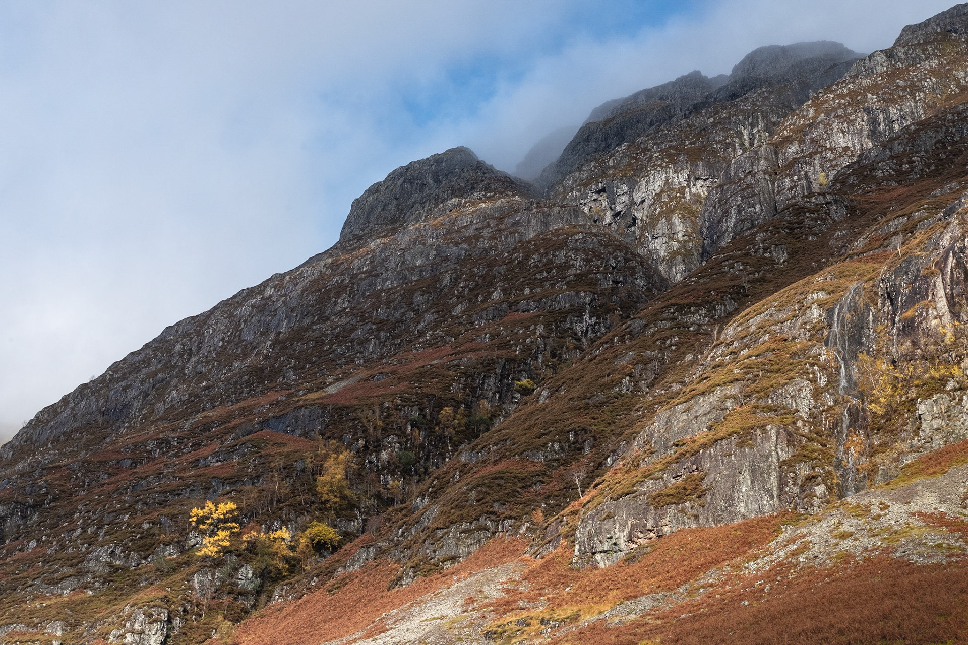 Then the Aonach Eagach started to clear.