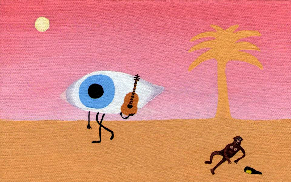 Desert Party - 2012, acrylic paint, 9 x 14cm