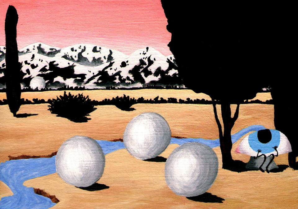 Eye Cry a River - 2012, acrylic paint, 13 x 18cm