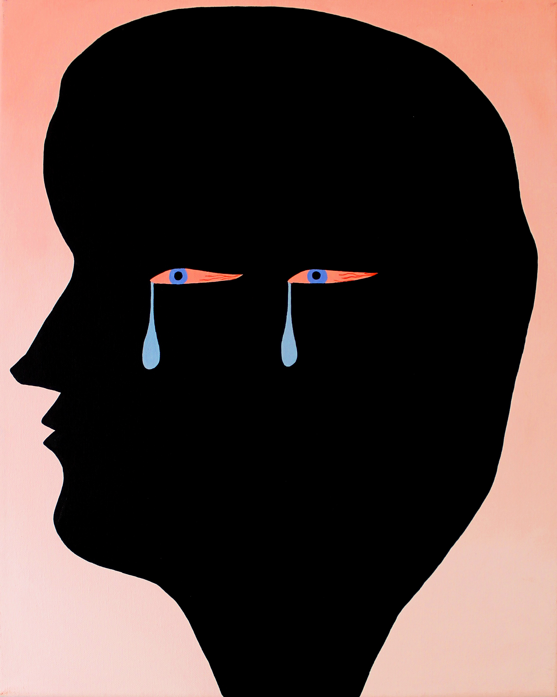 Mad World Head - 2015, acrylic on canvas, 40 x 50cm