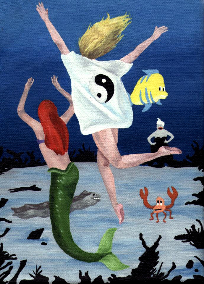 Little Mermaidy - 2012, acrylic paint, 10 x 15cm