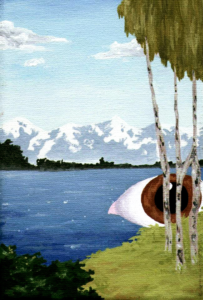 Shy Eye - 2012, acrylic paint, 10 x 15cm