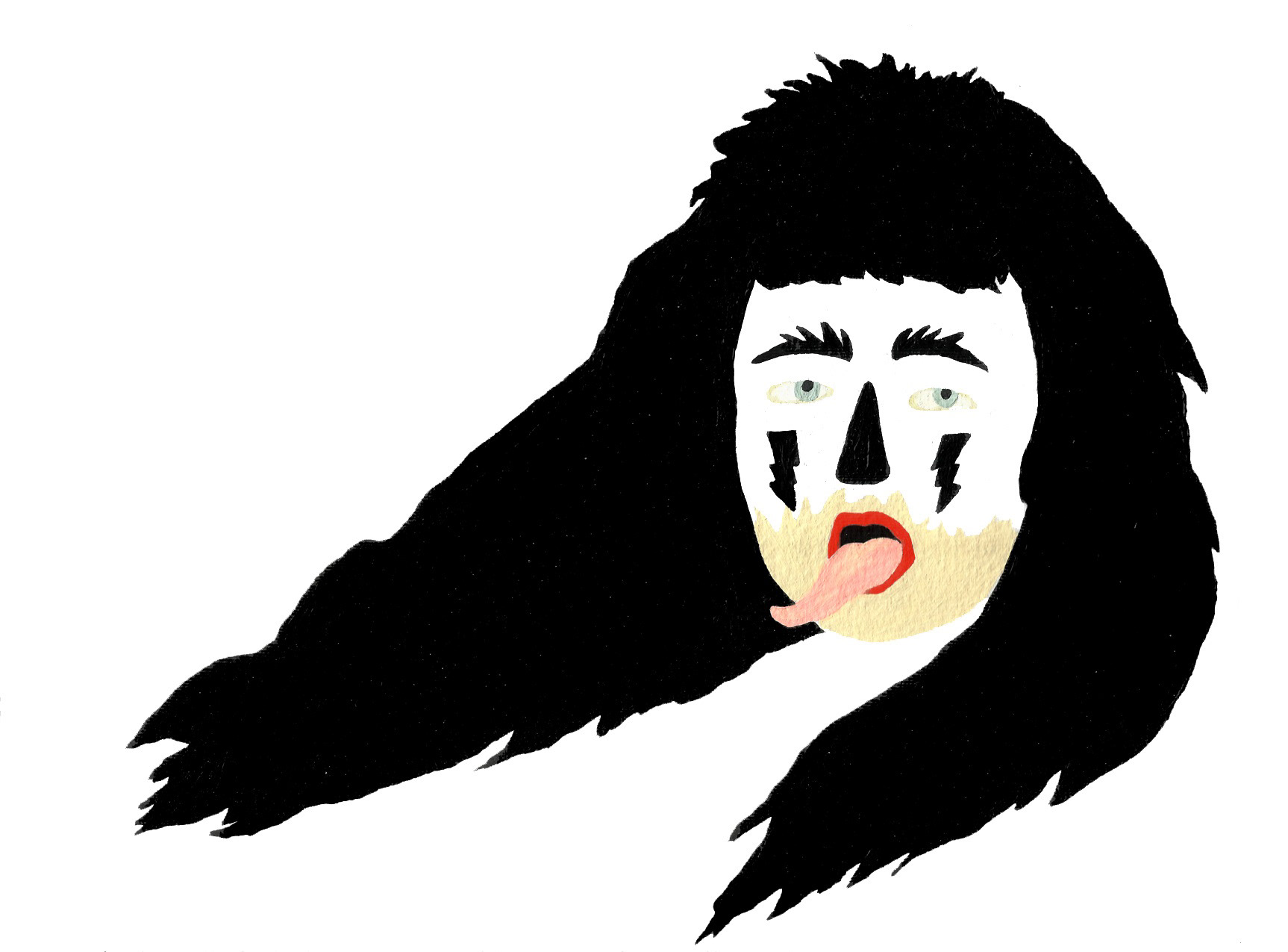 Black Kiss - 2013, acrylic on paper, 23 x 31cm