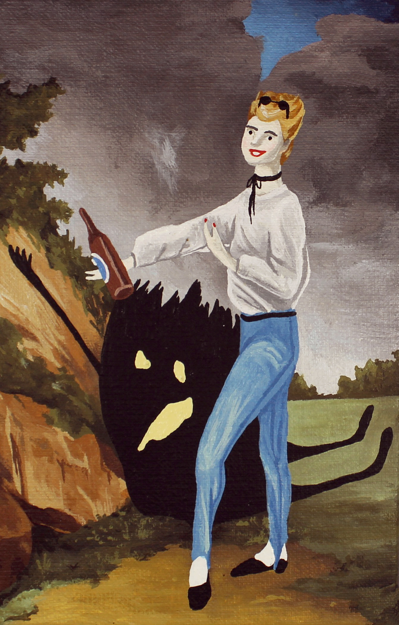 Diptique BBW Collab: The Divorcee - 2014, acrylic paint, 9 x 14cm