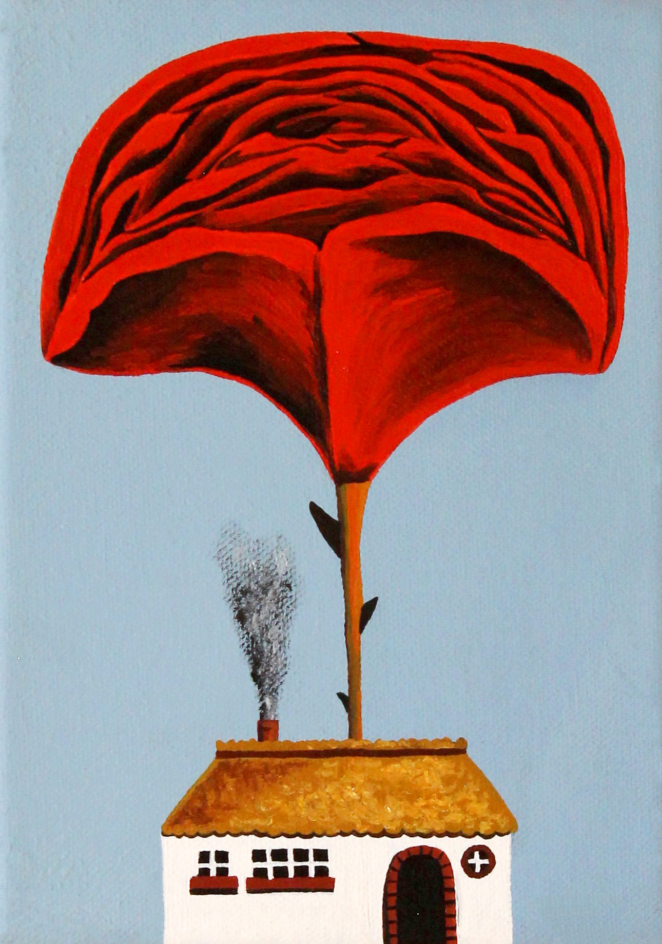 Gigantic Blooming Flower - 2015, acrylic paint, 15 x 21cm