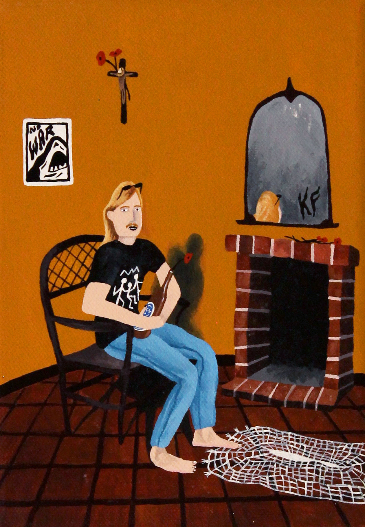 The Fool on the Hill - 2014, acrylic paint, 15 x 21cm