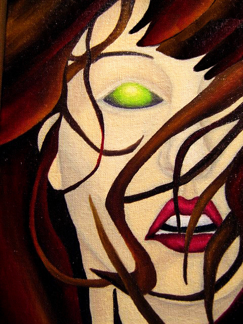 Feeling Mystical Emotions - 2009, oil on canvas board, 13 x 18cm