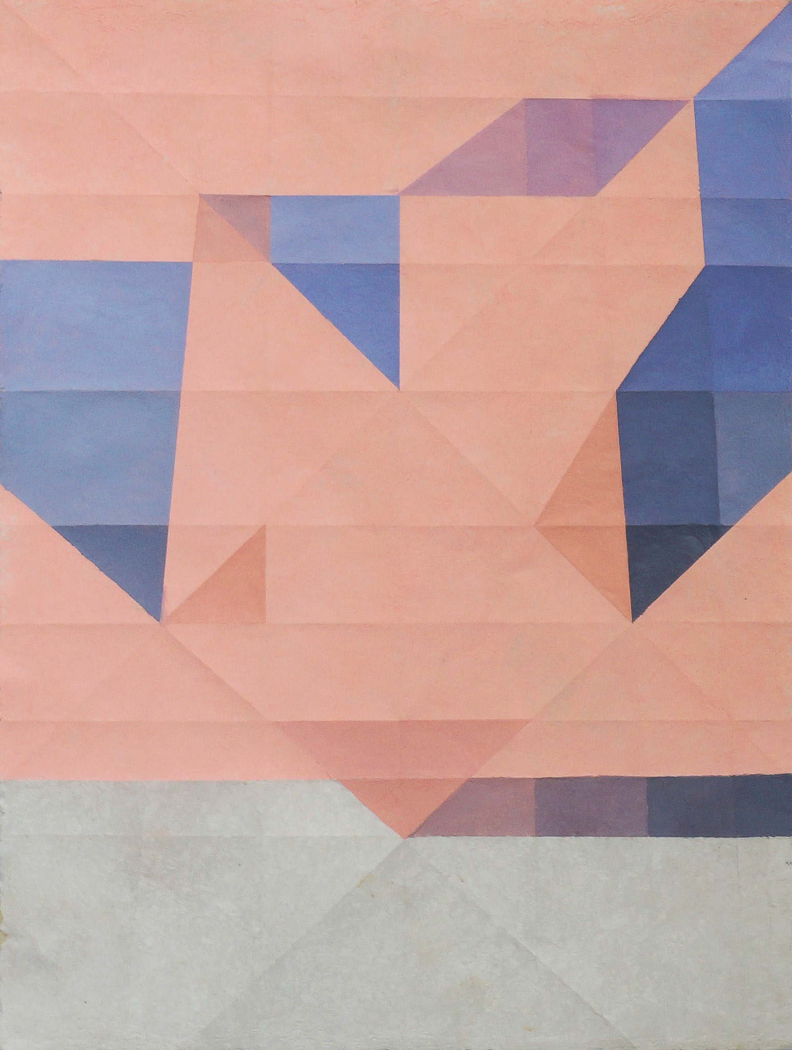 Macla 4 / 2016 Pintura acrílica sobre papel amate plegado 40 x 50 cm