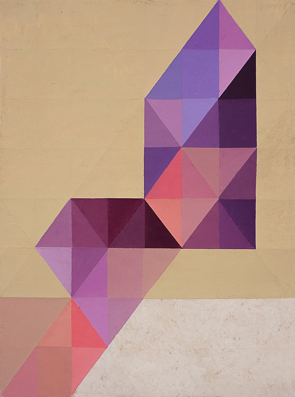 Macla 12 / 2020 Pintura acrílica sobre papel amate plegado 40 x 50 cm