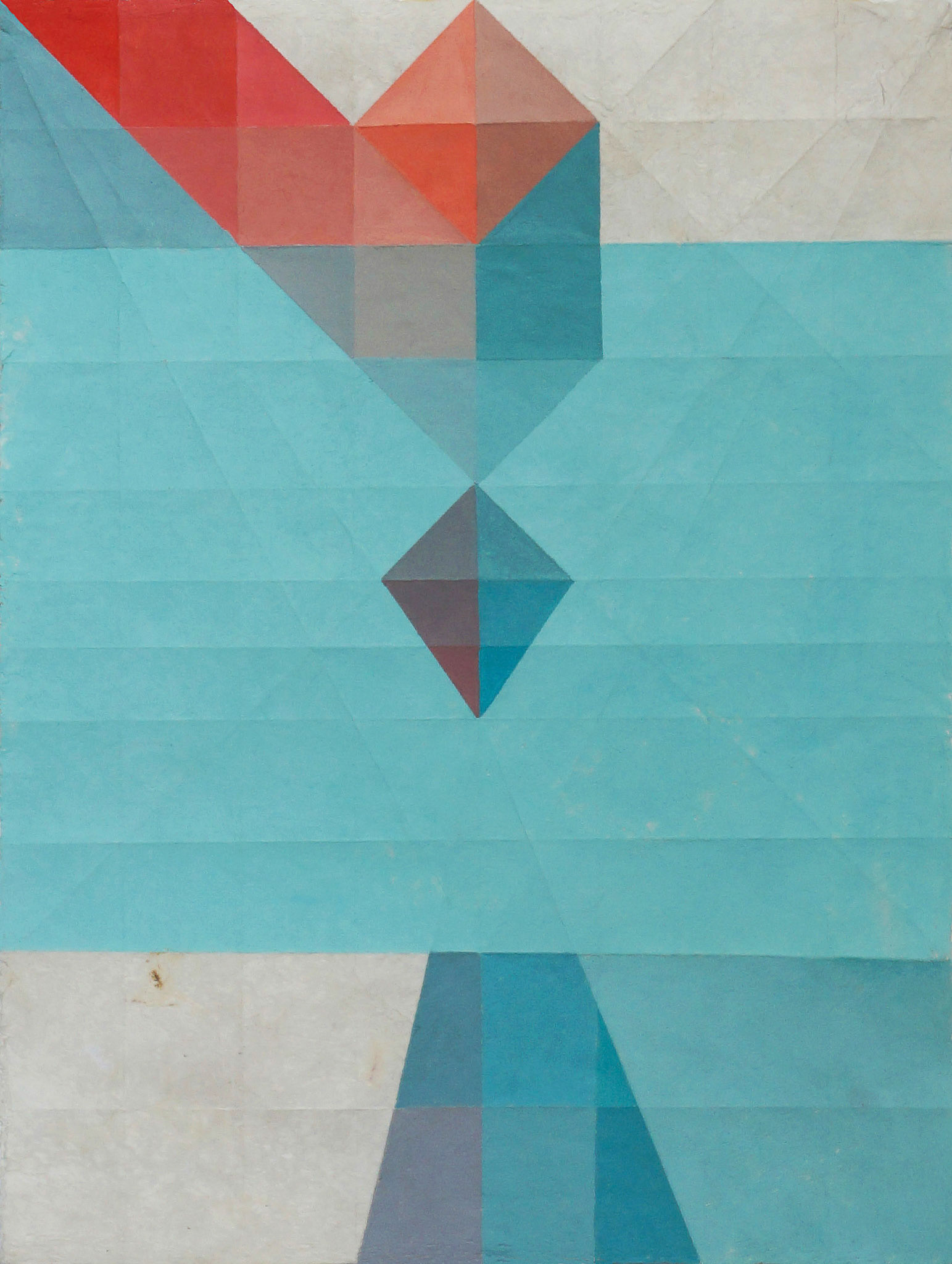 Macla 2 / 2016 Pintura acrílica sobre papel amate plegado 40 x 50 cm