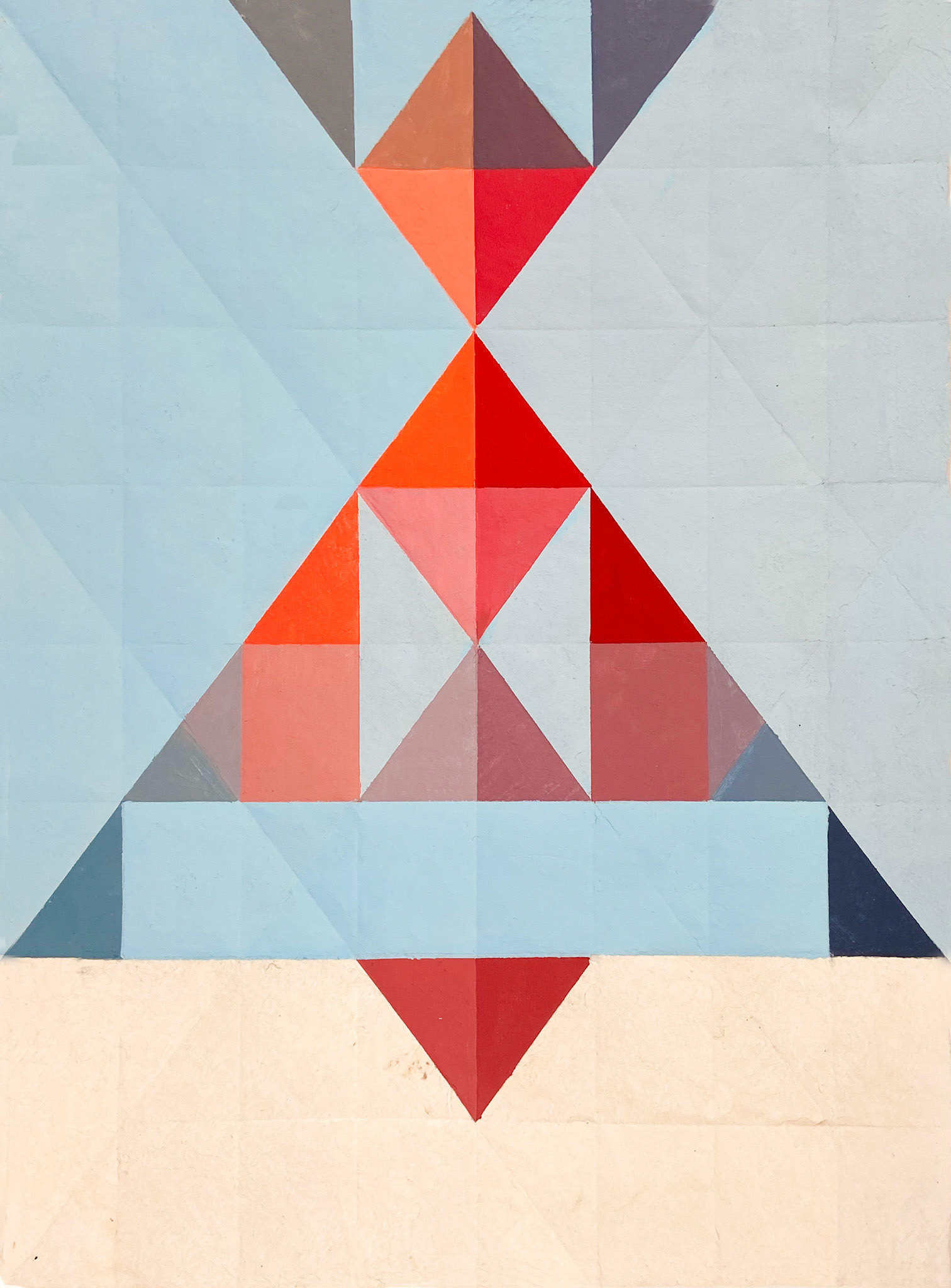 Macla 13 / 2020 Pintura acrílica sobre papel amate plegado 40 x 50 cm