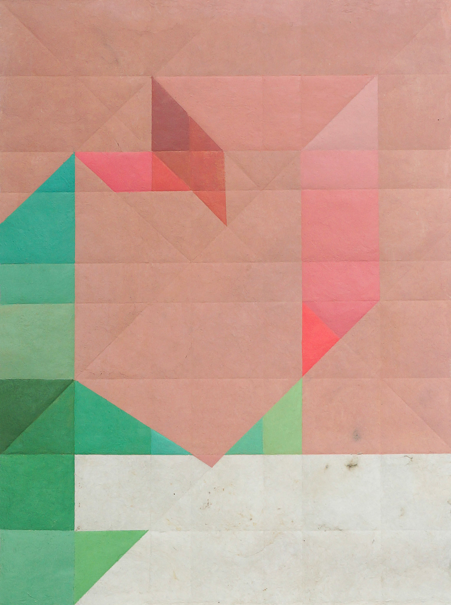 Macla 1 / 2016 Pintura acrílica sobre papel amate plegado 40 x 50 cm