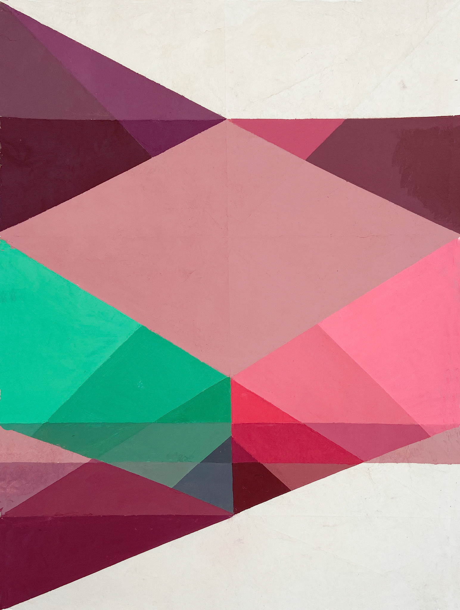 Macla 13 / 2020 Pintura acrílica sobre papel amate plegado 40 x 50 cm