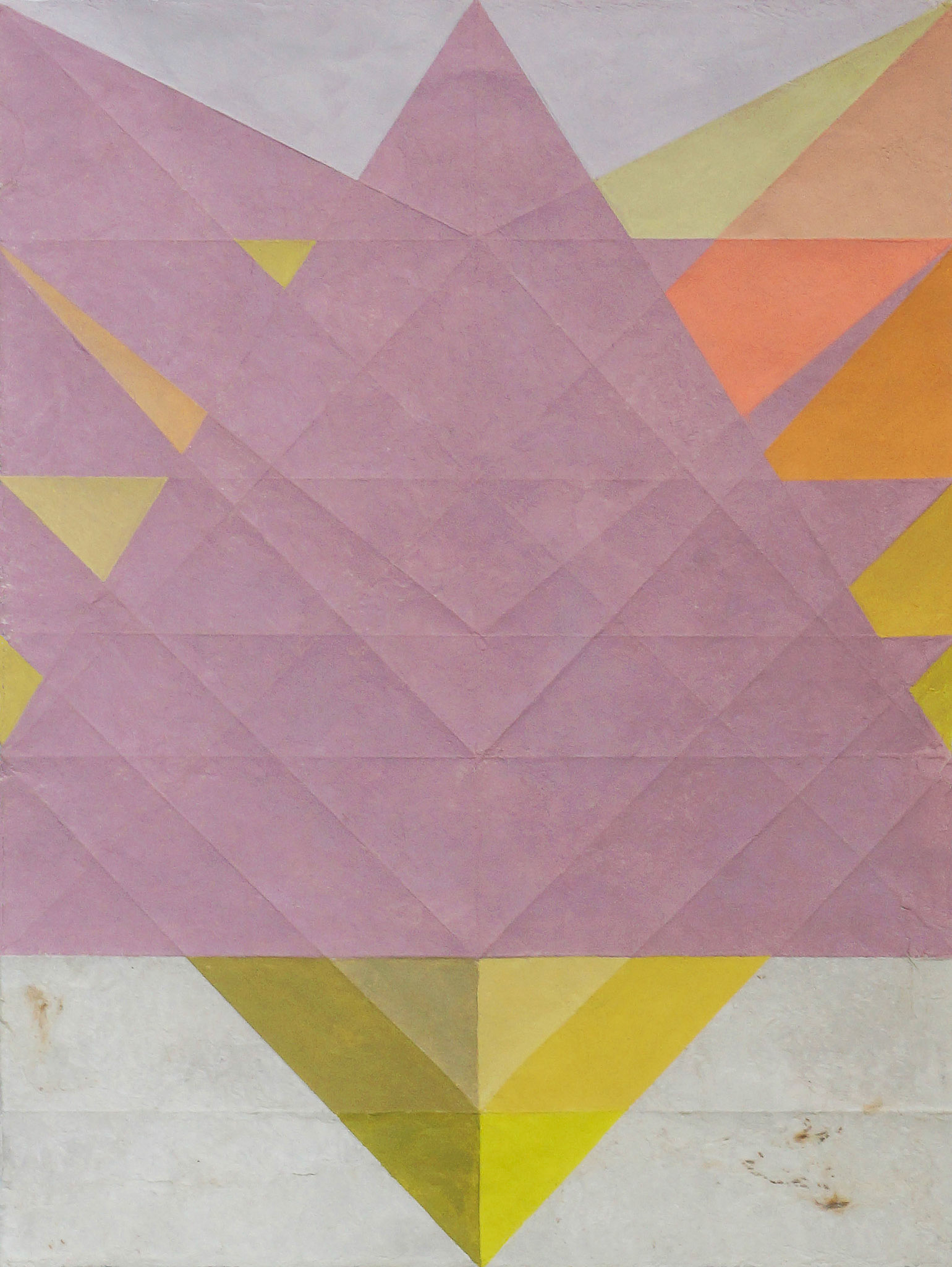 Macla 5 / 2016 Pintura acrílica sobre papel amate plegado 40 x 50 cm