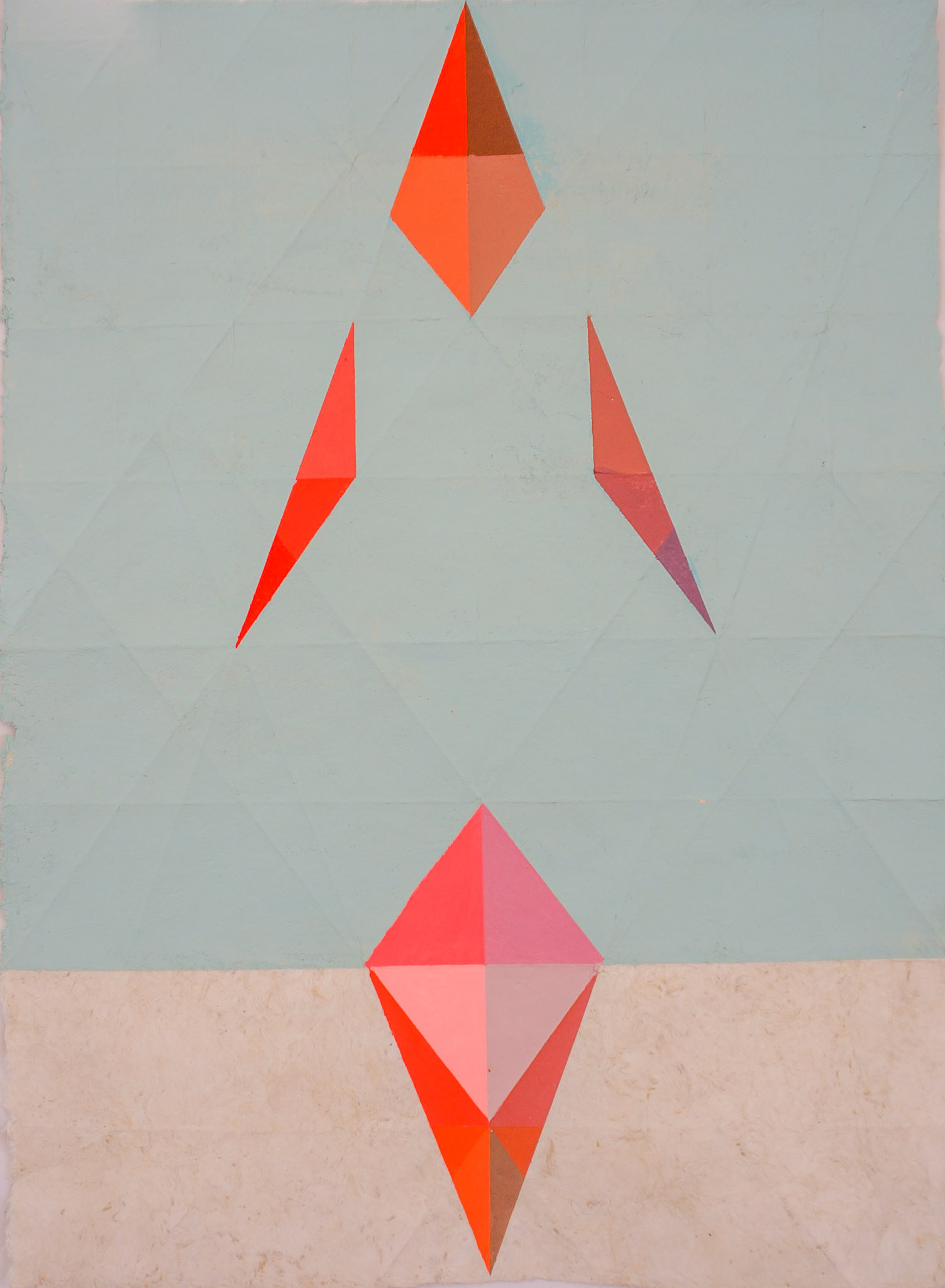 Macla 19 / 2016 Pintura acrílica sobre papel amate plegado 40 x 50 cm