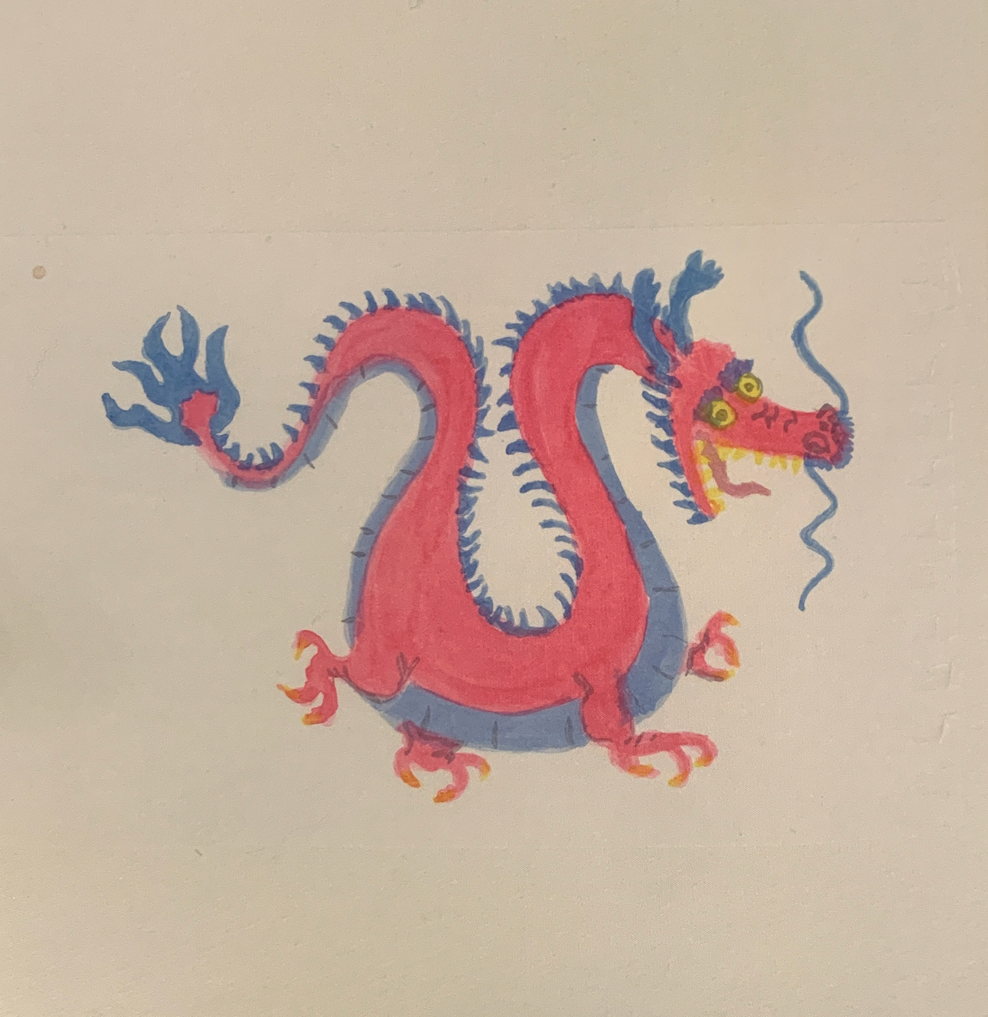 Jelly Dragon dye print on polyester.