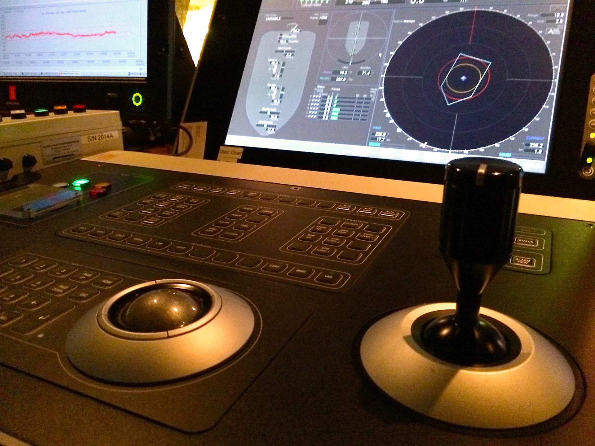 Joystick on operating station